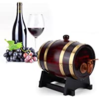 Barril de Cerveza de Madera- 1.5L de Madera de Roble Vintage de Gran Capacidad Mini Barril de Vino Cubo de…
